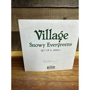Dept. 56, Six Snowy Evergreens, 52612, Set Of 6